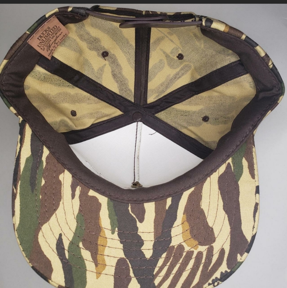 Vintage Rare Ducks Unlimited Committee Camo Snapback Cap/Hat with 1994 badge pin - Picture 3 of 8